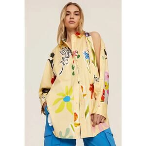 Monse Floral Cold Shoulder Shirt Size L - retail $990